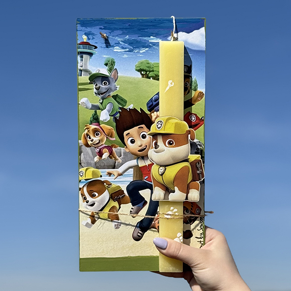 Λαμπάδα Πασχαλινή Χειροποίητη "Paw Patrol Rubble"