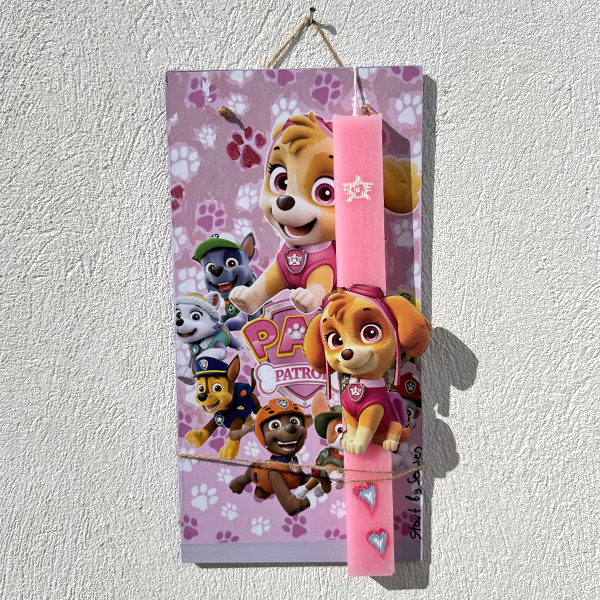 Λαμπάδα Πασχαλινή Χειροποίητη "Paw Patrol Skye"