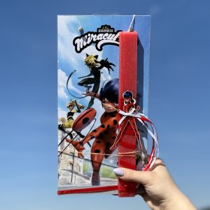 Λαμπάδα Πασχαλινή Χειροποίητη "Miraculous-Ladybug"