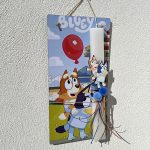 Λαμπάδα Πασχαλινή Χειροποίητη "Bluey-Bingo"