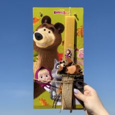 Λαμπάδα Πασχαλινή Χειροποίητη "Η Μάσα και ο αρκούδος"