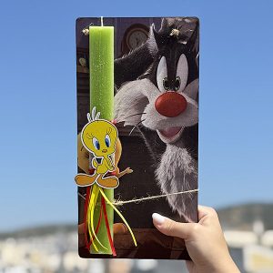 Λαμπάδα Πασχαλινή Χειροποίητη "Τομ και Τζέρι, Tweety''