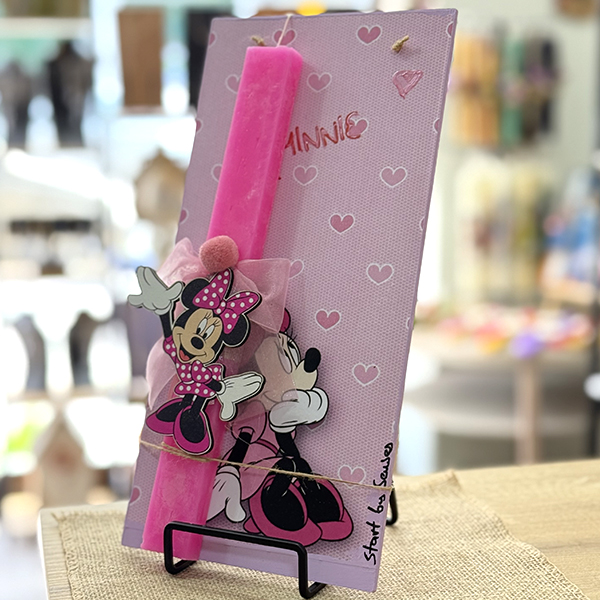 Λαμπάδα Πασχαλινή Χειροποίητη "Minnie"